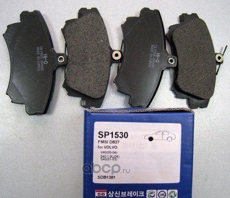 Колодки тормозные передние SANGSIN BRAKE SP1530