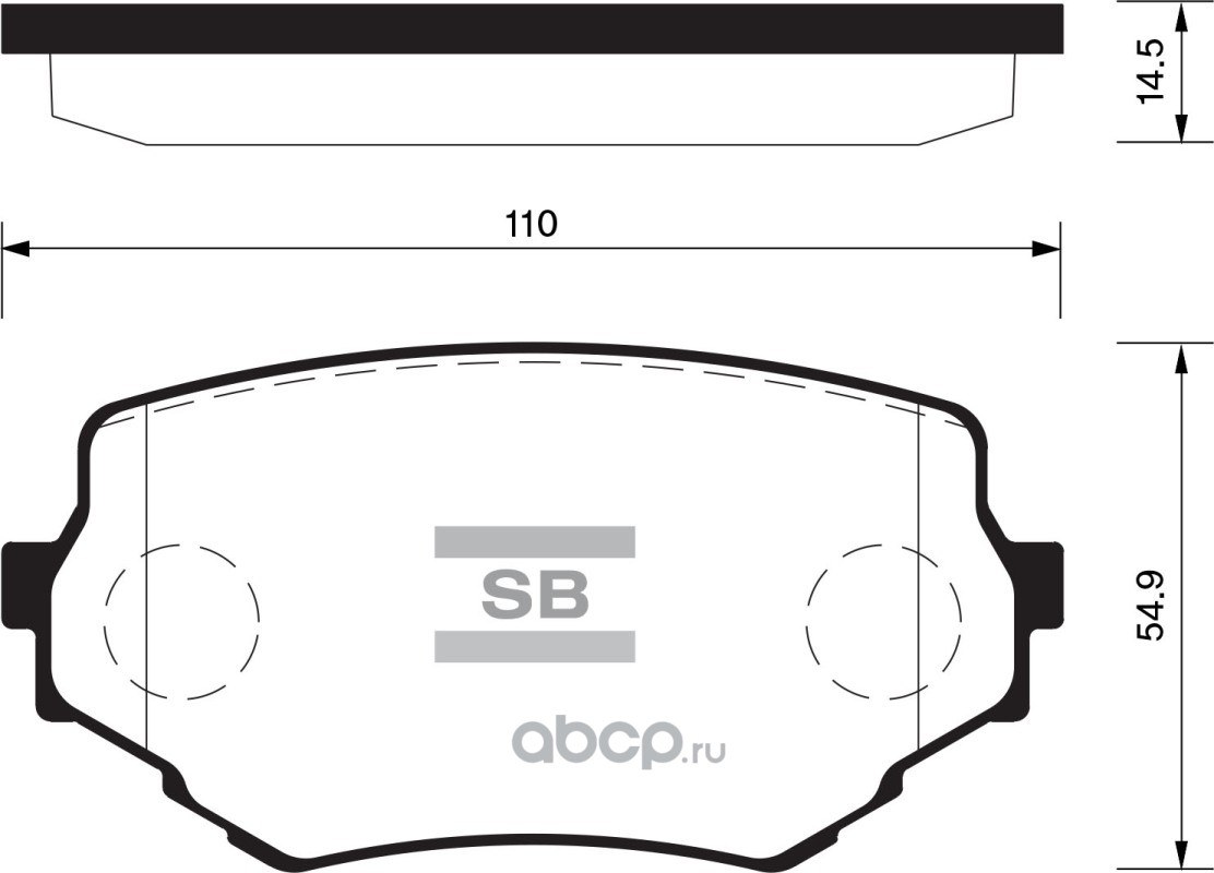 Колодки тормозные передние SANGSIN BRAKE SP1535