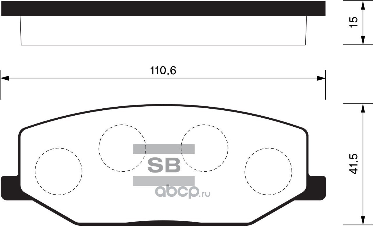 Колодки тормозные передние SANGSIN BRAKE SP1540