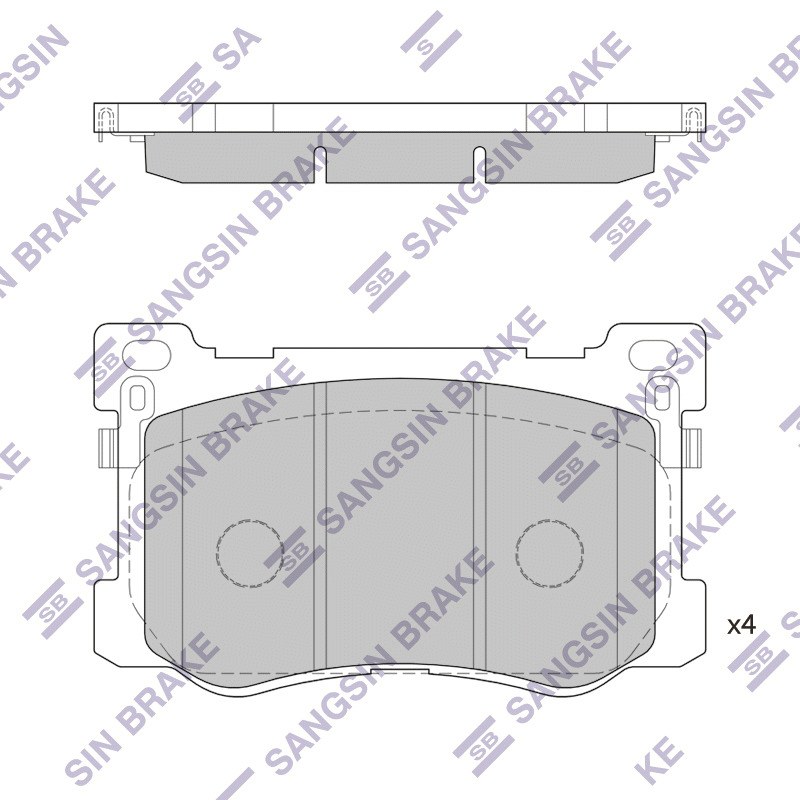 Колодки тормозные передние SANGSIN BRAKE SP1547