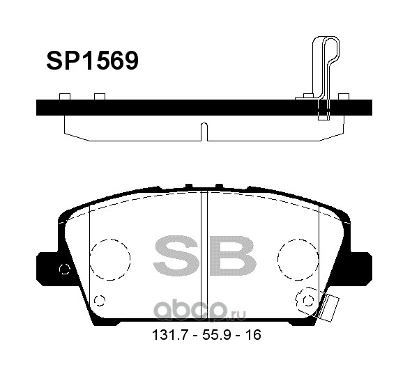 Колодки тормозные передние SANGSIN BRAKE SP1569