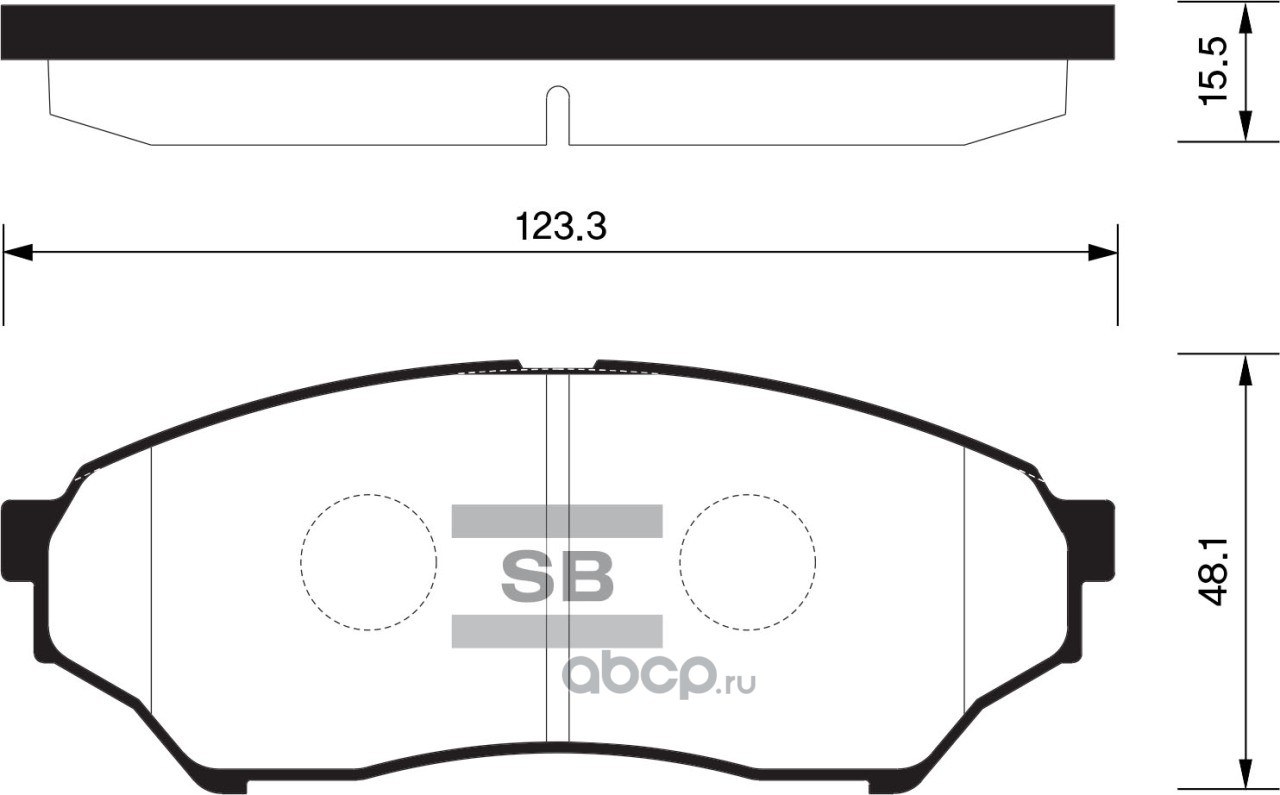 Колодки тормозные передние SANGSIN BRAKE SP1585