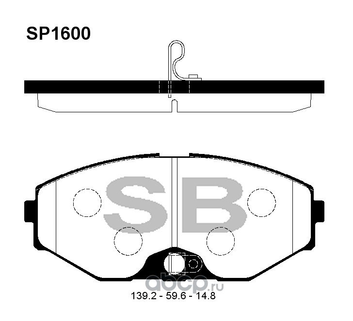 Колодки тормозные передние SANGSIN BRAKE SP1600