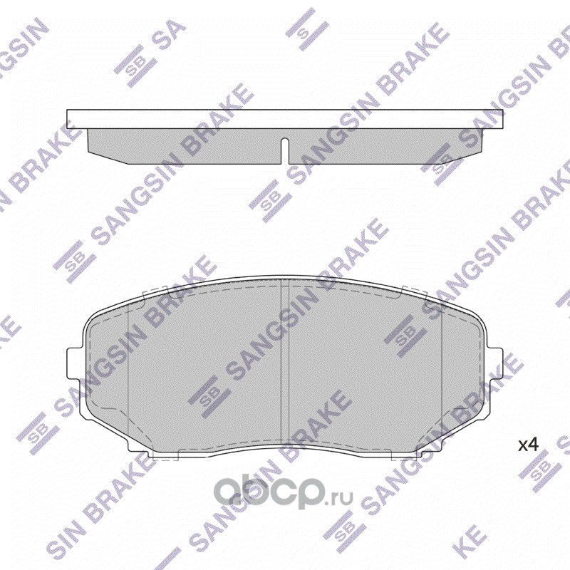 Колодки тормозные передние SANGSIN BRAKE SP1603