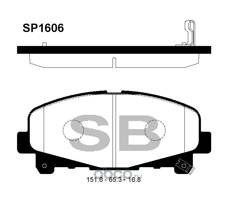 Колодки тормозные передние SANGSIN BRAKE SP1606