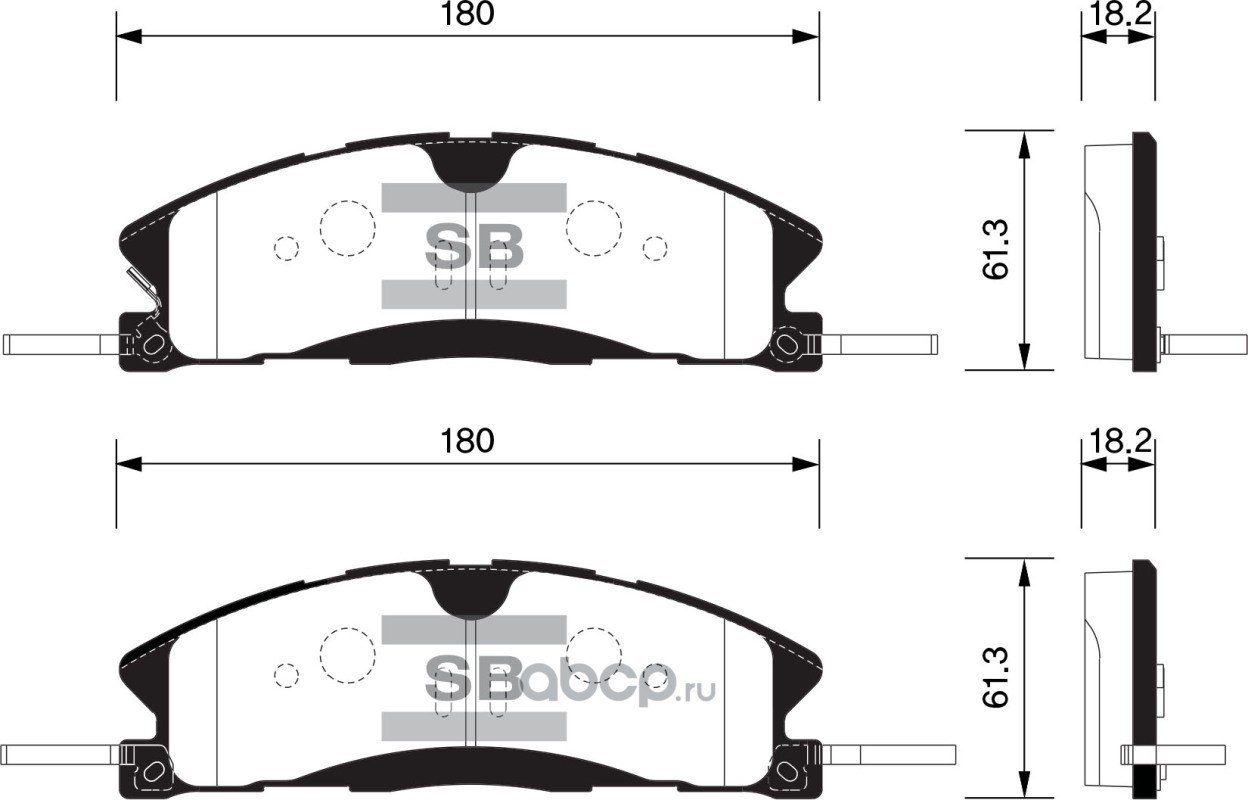 Колодки передние FORD Explorer III 12> SP 1620 SANGSIN BRAKE SP1620
