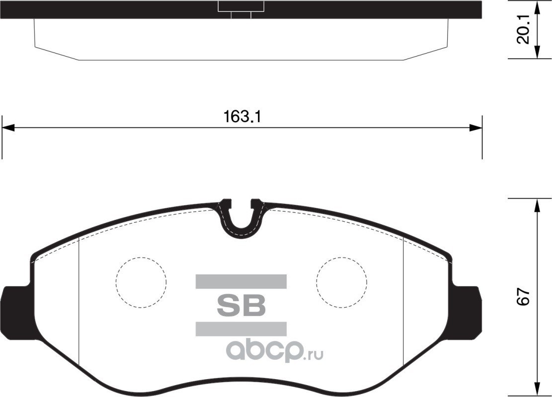 Колодки тормозные передние SANGSIN BRAKE SP1622