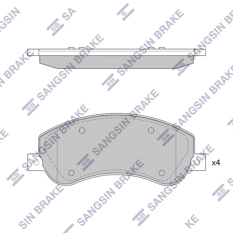 Колодки тормозные передние SANGSIN BRAKE SP1675A