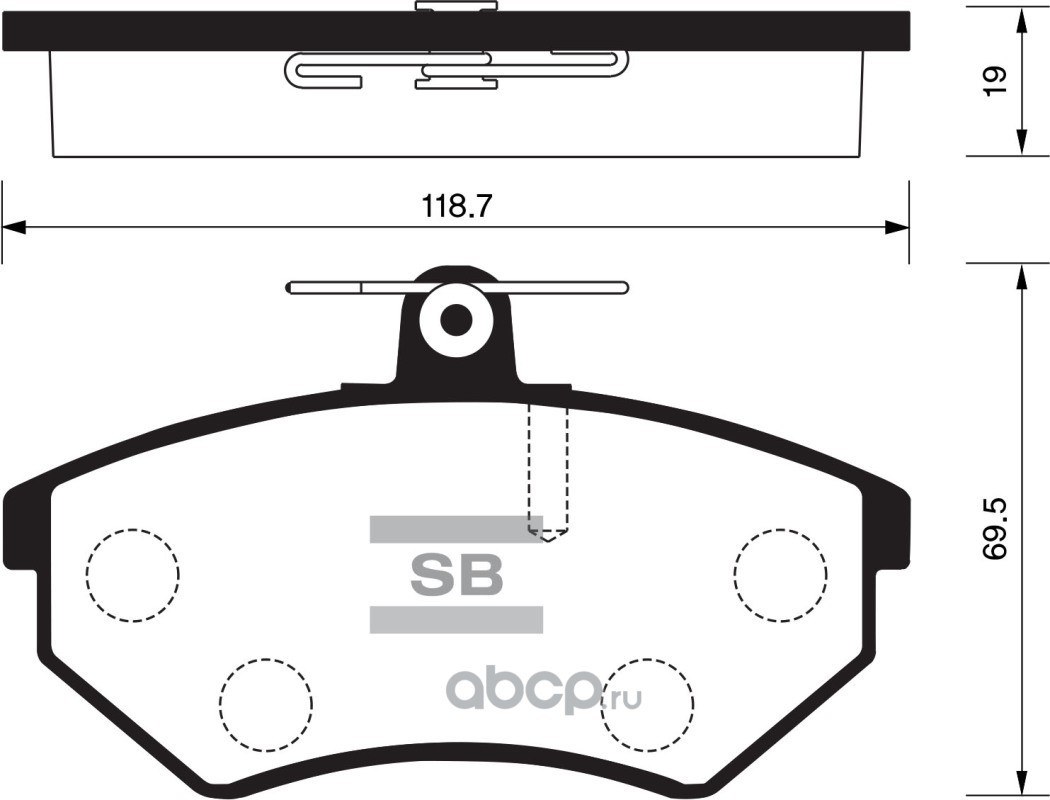 Колодки тормозные передние SANGSIN BRAKE SP2005
