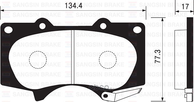 Колодки тормозные передние SANGSIN BRAKE SP2033