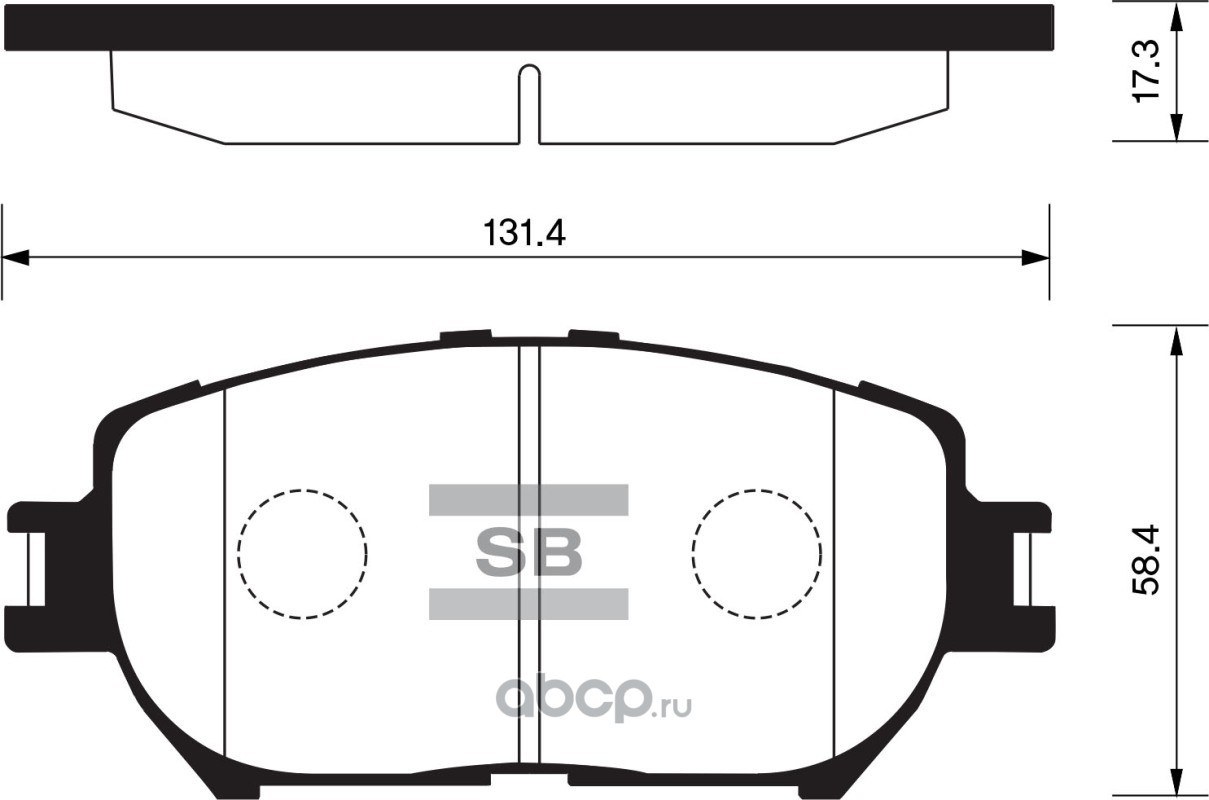 Колодки тормозные передние SANGSIN BRAKE SP2037