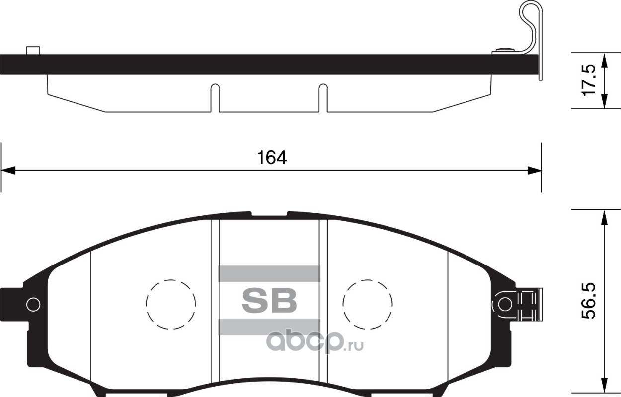 Колодки тормозные передние SANGSIN BRAKE SP2078