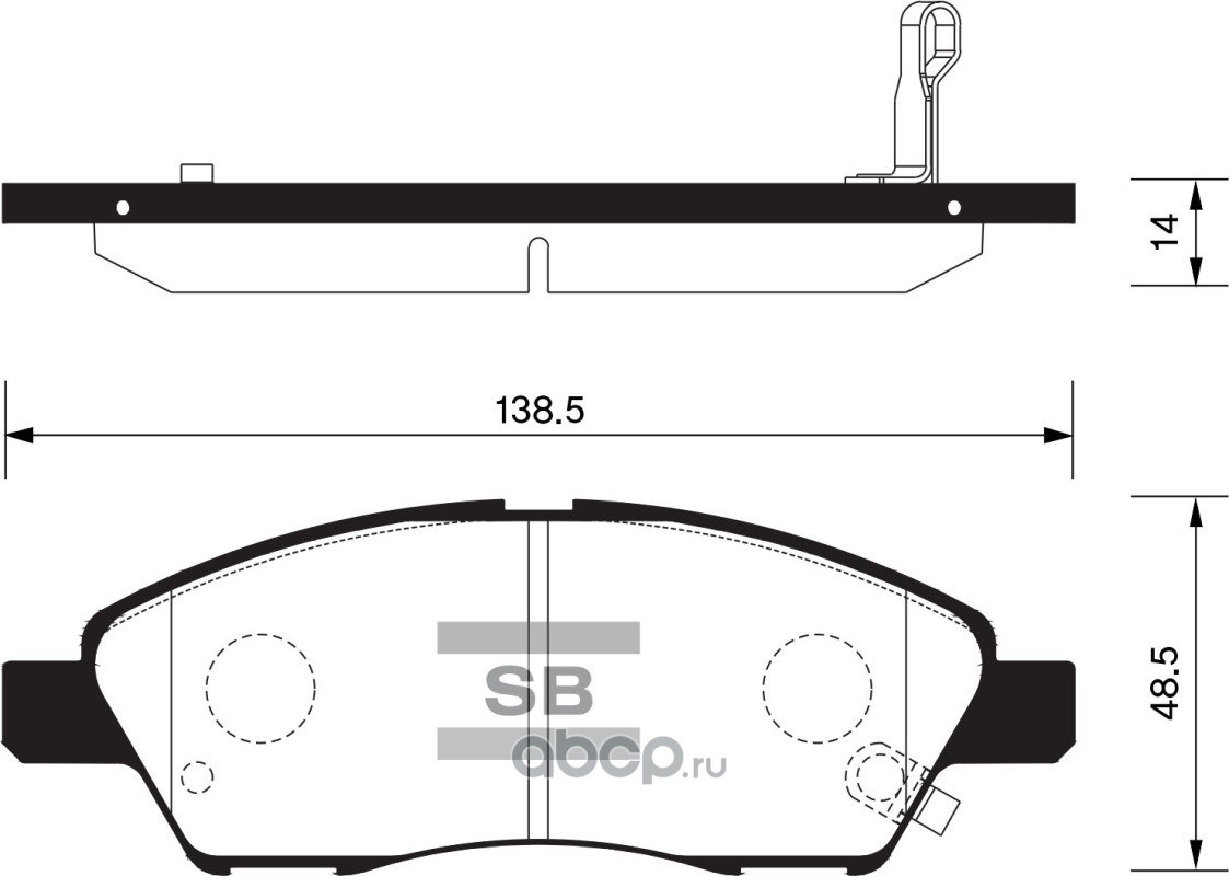 Колодки тормозные передние SANGSIN BRAKE SP2084