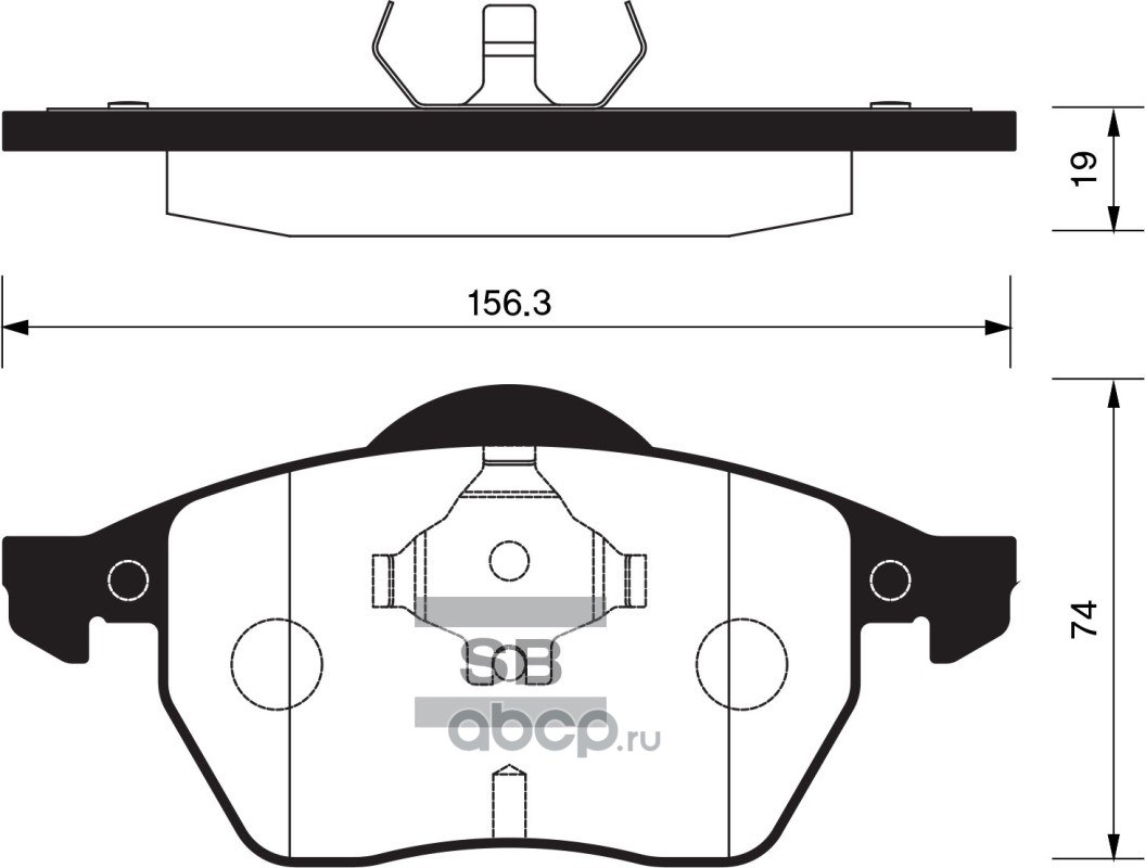 Колодки тормозные передние SANGSIN BRAKE SP2097