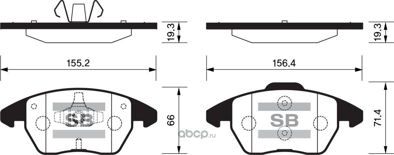 Колодки тормозные передние SANGSIN BRAKE SP2098