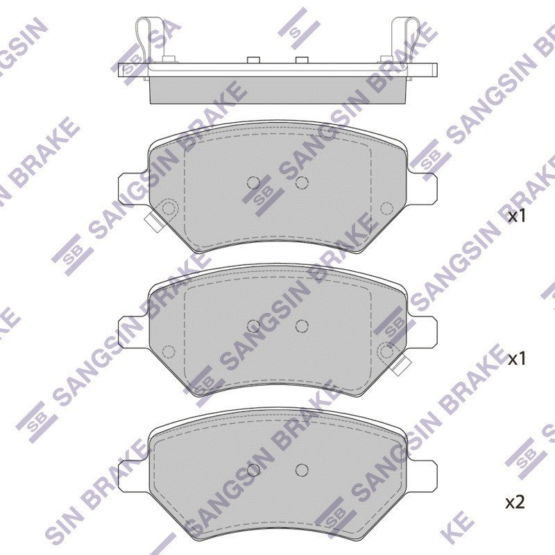Колодки тормозные передние SANGSIN BRAKE SP2134