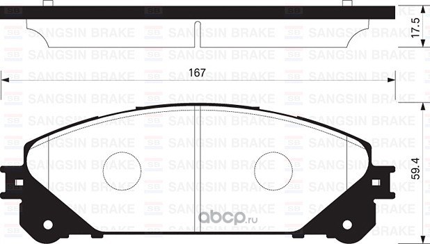 Колодки тормозные передние SANGSIN BRAKE SP2137
