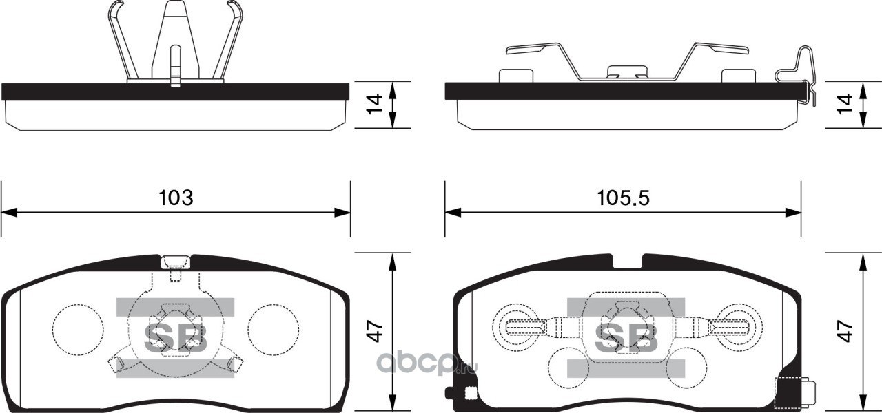 Колодки тормозные передние SANGSIN BRAKE SP2154