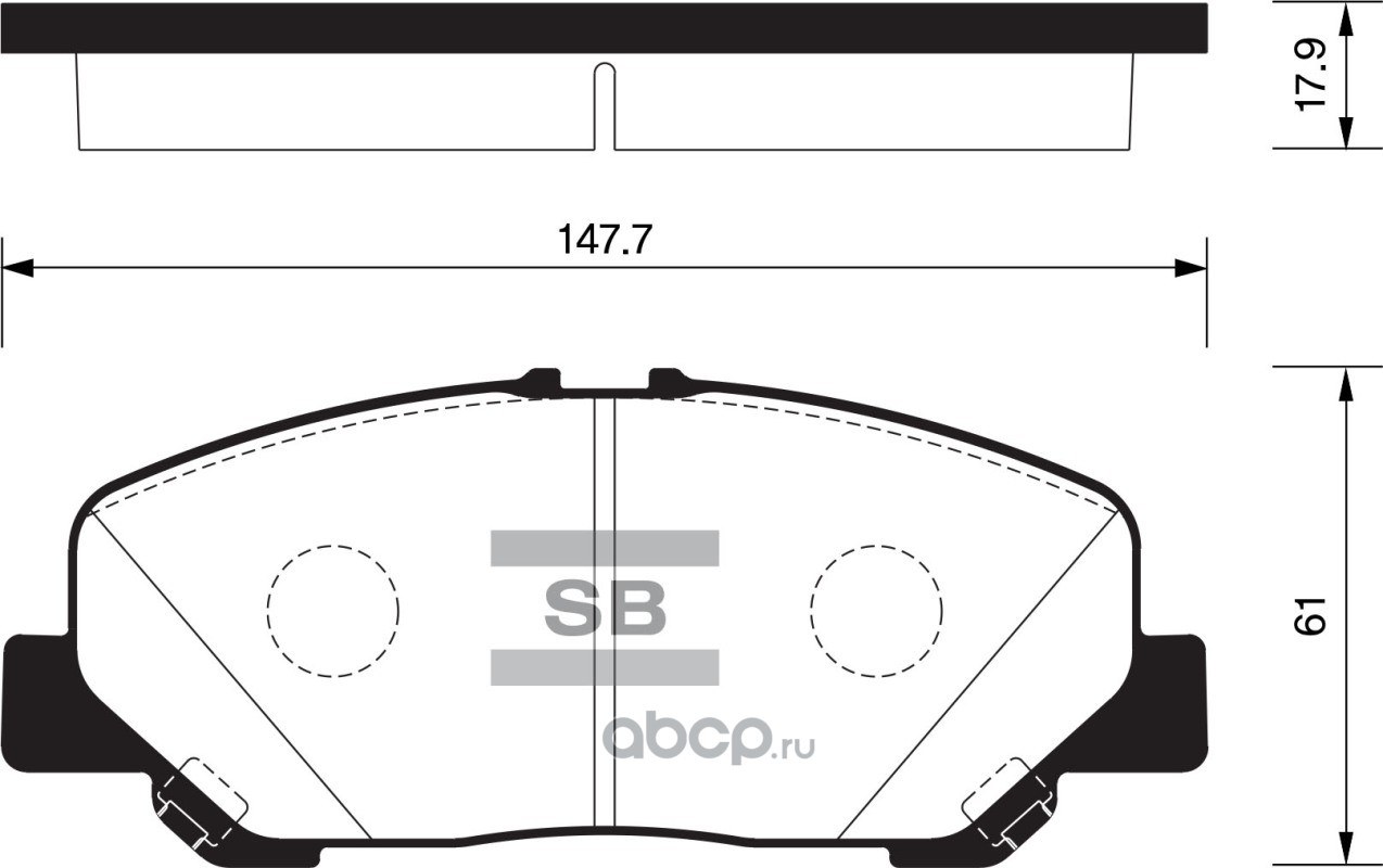 Колодки тормозные передние SANGSIN BRAKE SP2183