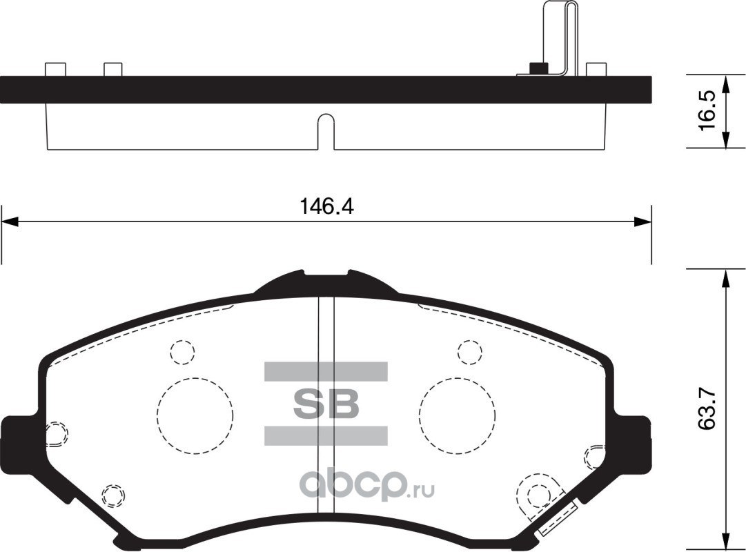 Колодки тормозные передние SANGSIN BRAKE SP2185