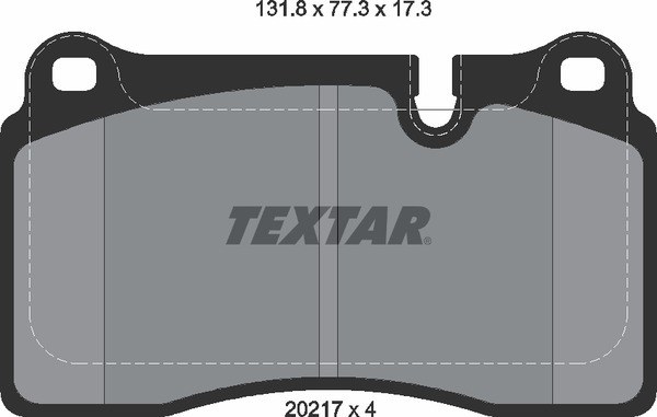 Колодки передние с противошумной пластиной Q+ LAND ROVER TEXTAR 2021701