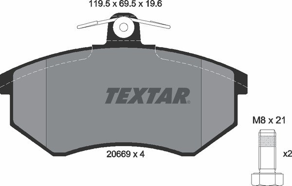 Колодки тормозные передние TEXTAR 2066921