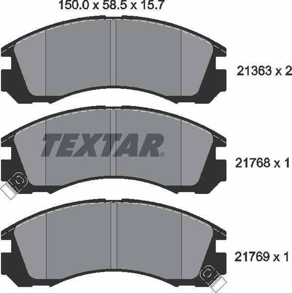 Колодки тормозные передние TEXTAR 2136301