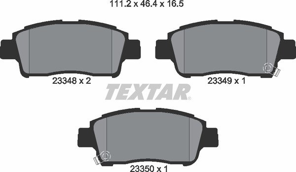 Колодки тормозные передние TEXTAR 2334803