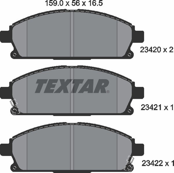 Колодки тормозные передние TEXTAR 2342001