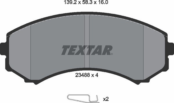 Колодки тормозные передние TEXTAR 2348801
