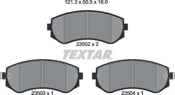 Колодки тормозные передние TEXTAR 2350201