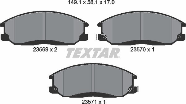 Колодки тормозные передние TEXTAR 2356901