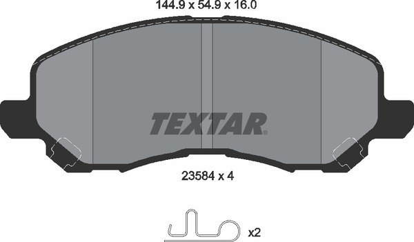 Колодки тормозные передние TEXTAR 2358401
