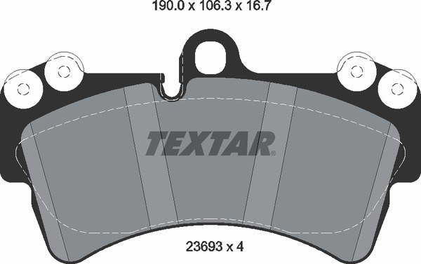 Колодки тормозные передние TEXTAR 2369302