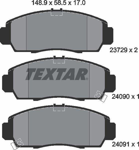 Колодки тормозные передние TEXTAR 2372901