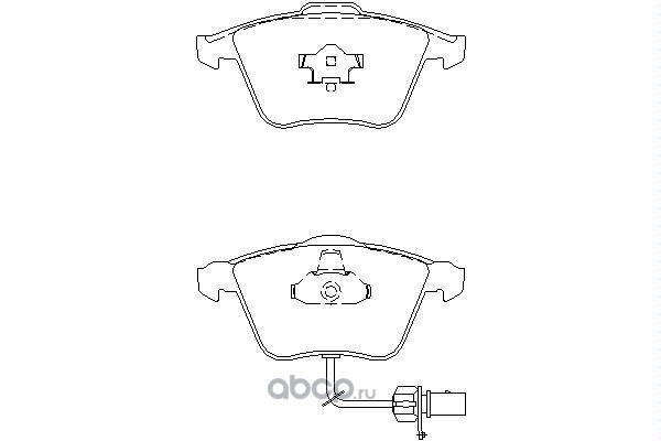 Колодки передние с противошумной пластиной Q+ AD A4/A6/A8 TEXTAR 2395001