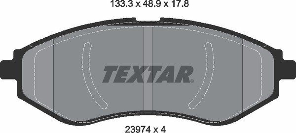 Колодки передние с противошумной пластиной Q+ CHEVROLET AVEO 06->/KALOS 02- TEXTAR 2397401