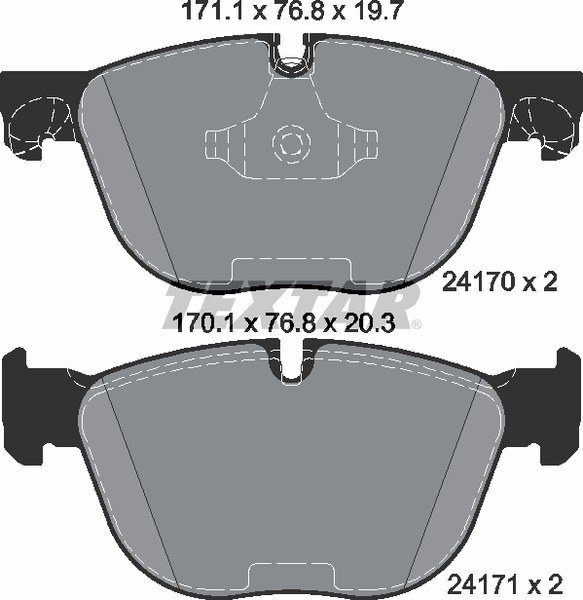 Колодки передние BMW X5-E70/F15 / X6-E71/F16 TEXTAR 2417001