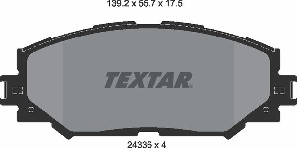 Колодки тормозные передние TEXTAR 2433601