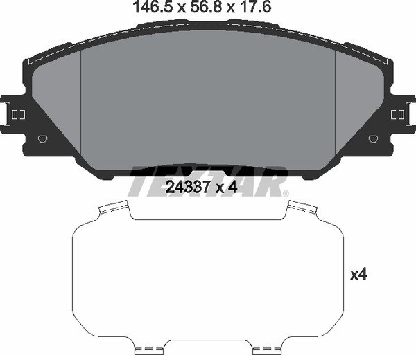Колодки тормозные передние TEXTAR 2433701