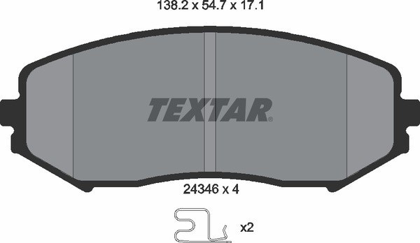 Колодки тормозные передние TEXTAR 2434601