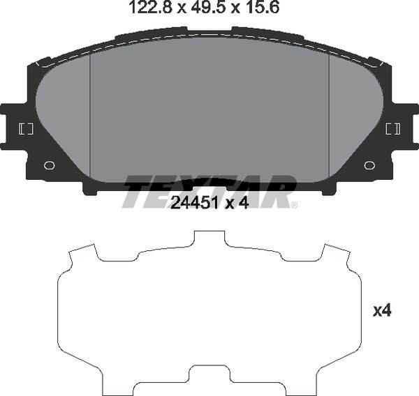 Колодки тормозные передние TEXTAR 2445101