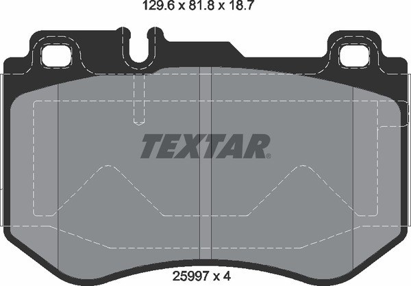 Колодки тормозные передние TEXTAR 2599701