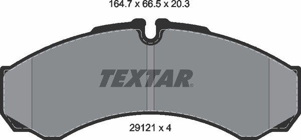 Колодки передние с противошумной пластиной Q+ IVECO Daily TEXTAR 2912112