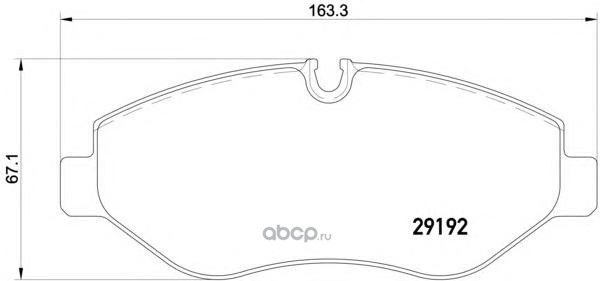 Колодки передние с противошумной пластиной Q+ MB W639/3/5T-Sprinter/VW Crafter 30-50/Type Brembo TEXTAR 2919202