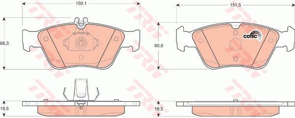 Колодки тормозные передние TRW GDB1205