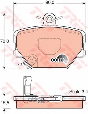 Колодки передние SMART Fourtwo Pulse TRW GDB1365
