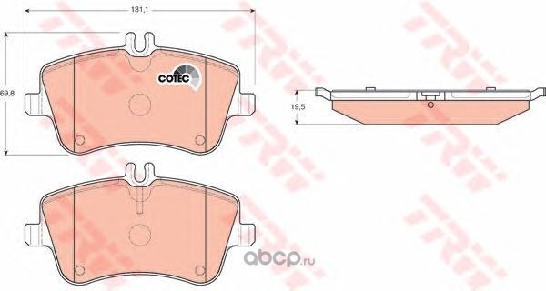 Колодки передние MB W203 TRW GDB1413