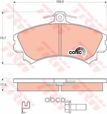 Колодки передние MITSUBISHI COLT TRW GDB1584