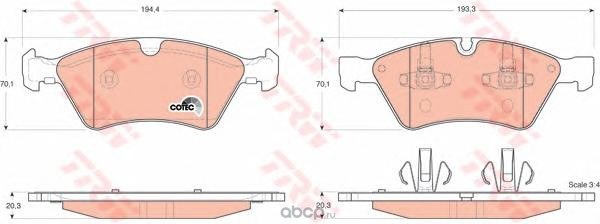 Колодки передние MB W164/X164/W251/W211 TRW GDB1642